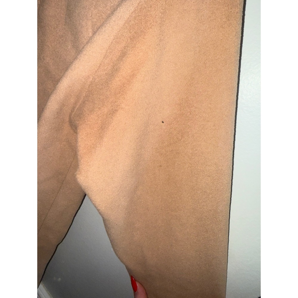 Vintage Fleischers Camel Wool Coat Real Fur Collar ILGWU Union Tan Mid Length - Picture 9 of 10